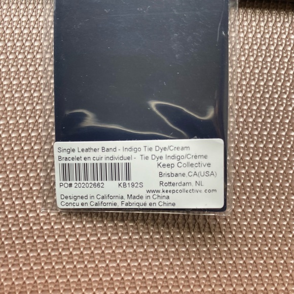 KEEP Collective Single Leather Band Indigo Tie Dye/Cream - Picture 2 of 3